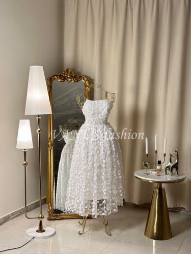 فستان مشجر ابيض 4367