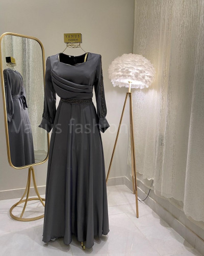 فستان سهرة طويل(4 الوان) 3465