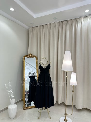 فستان سهرة ميدي ( 4 الوان ) 3854