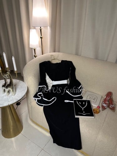 فستان كم طويل ( 2 لونين)  4353