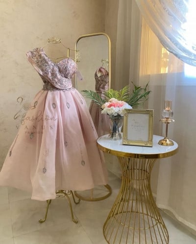 فستان سهرة ميدي 3252