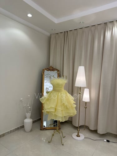 فستان سهرة ميدي ( 4 ألوان ) 3858