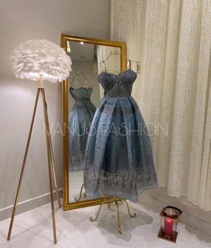 فستان سهرة ميدي 3514