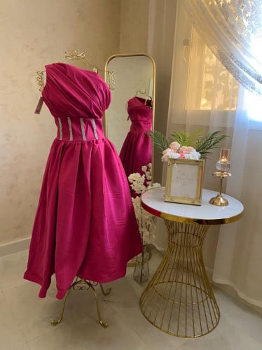 Fuchsia Long Evening Dress 3221