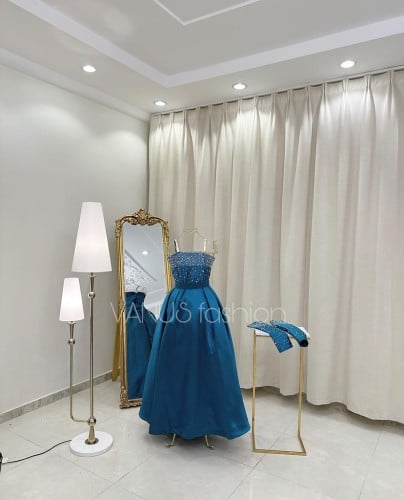 فستان سهرة باكمام خارجية   4101