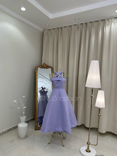 فستان سهرة ميدي ( 3 ألوان ) 3856