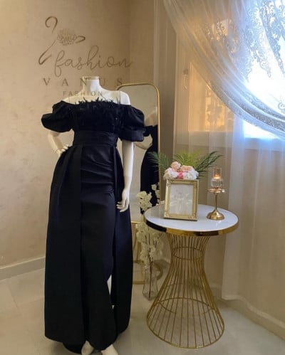 فستان سهرة شانطون اسود  3229