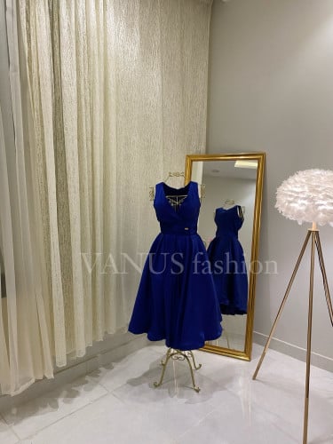 فستان سهرة ميدي ( 2 لونين)  3814