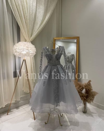 فستان سهرة  ميدي 3642