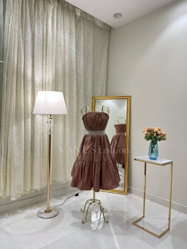 فستان سهرة ميدي ( 3 ألوان)  3800