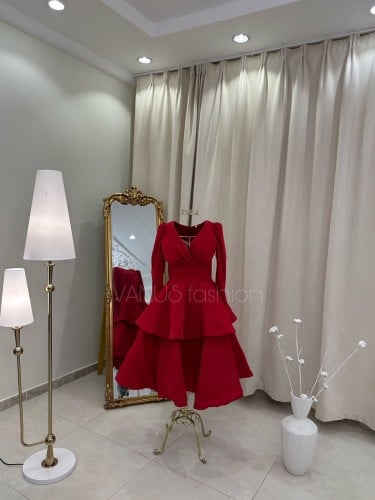فستان سهرة ميدي  4115