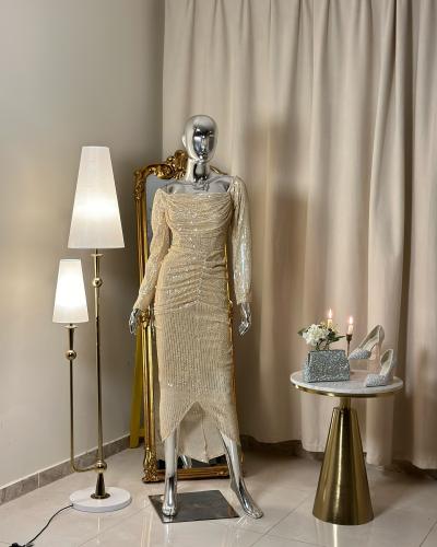 فستان سهره  ميدي  5077