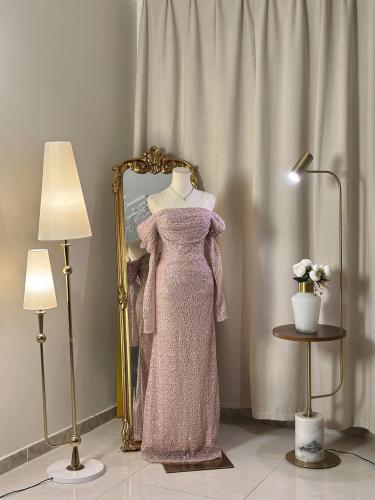 6580 - فستان سهرة طويل ( لونين )