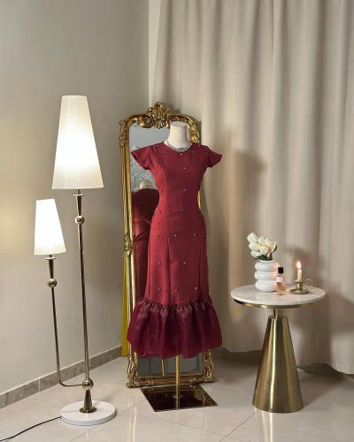 5947 -فستان ميدي (لونين)