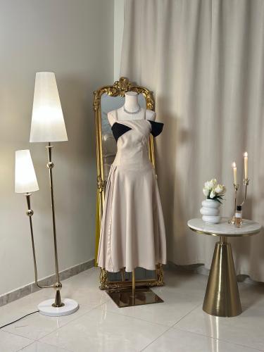 6005-فستان ناعم ميدي