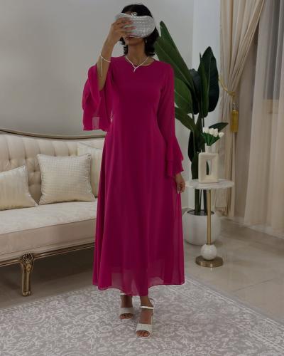 5516 - قستان وردي بتصميم أنيق