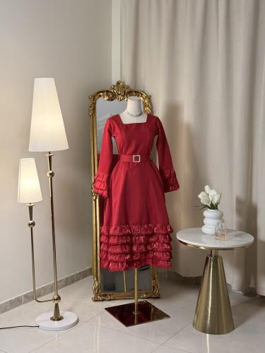 6071 -فستان ميدي ( 2 لونين )