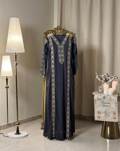 5584 -جلابية بطابع تقليدي (لونين)