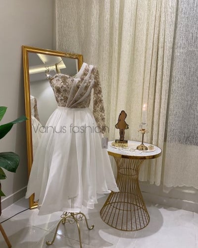 فستان ناعم ميدي ( 3الوان) 3437