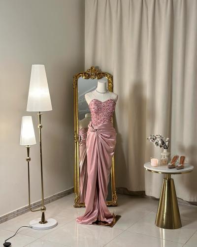 فستان سهرة طويل  4966 ( لونين )