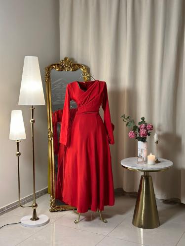 فستان سهره  ميدي  4675