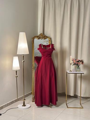 6366- فستان سهرة ناعم