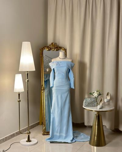 فستان سهرة طويل 5053