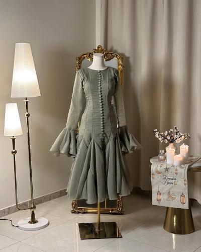 Luxury Midi Dress in Four Colors 5573