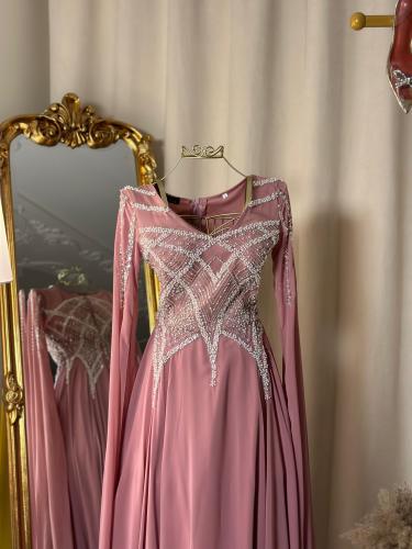 فستان طويل 4505 ( لونين )