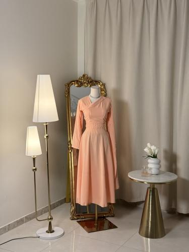 6073 -فستان ميدي ( 2 لونين )