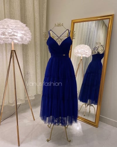 Midi Evening Dress ( 7 Colors ) 3330