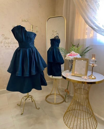 فستان سهرة ميدي زيتي 3248