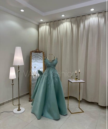 فستان سهرة طويل ( 2 لونين ) 4082