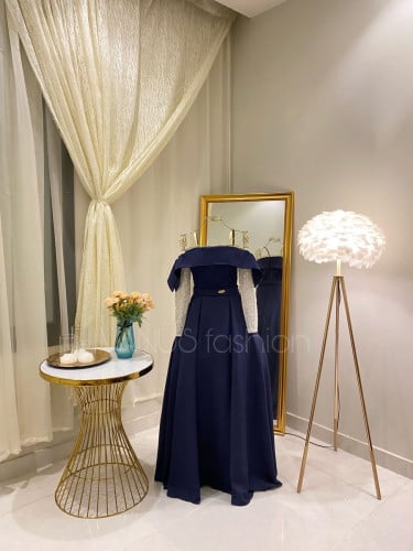 فستان سهرة طويل ( 2 لونين)  3847