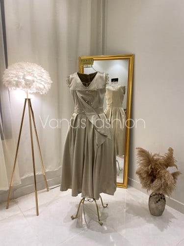 Midi Evening Dress ( 2 Colors ) 3563