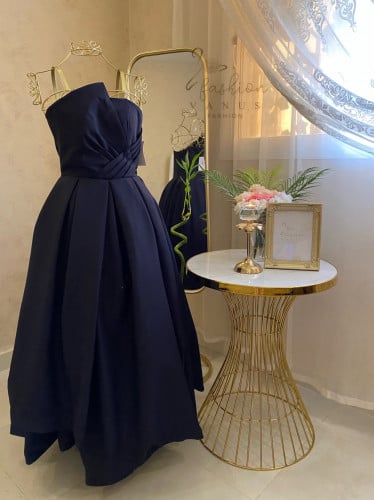 فستان سهرة طويل كحلي 3296