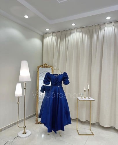 فستان سهرة ميدي ( 3 ألوان ) 4136