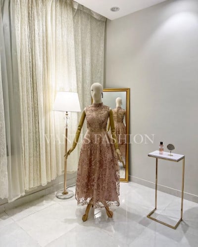 فستان سهرة ميدي ( 2 الوان ) 3788