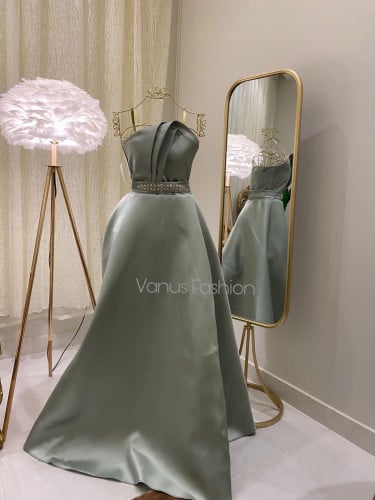 فستان سهرة طويل (2 لونين) 3098