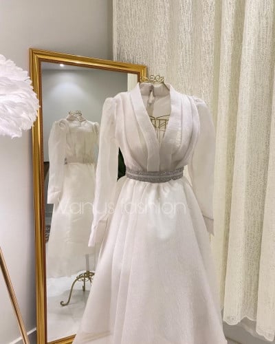 فستان ناعم ميدي ( 4 الوان) 3422