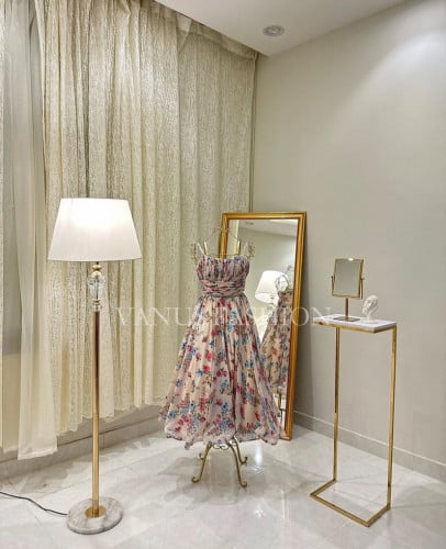 فستان  ميدي مشجر  3754