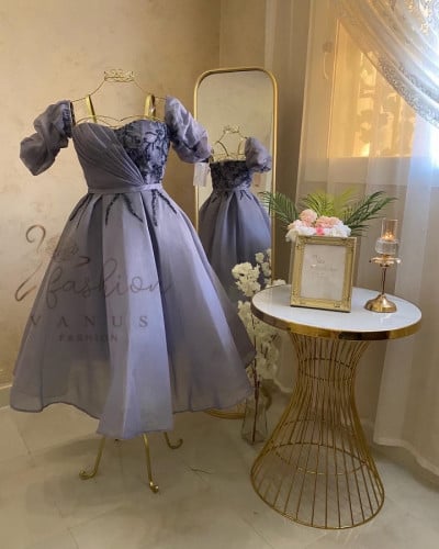 Luxurious midi evening dress 3219