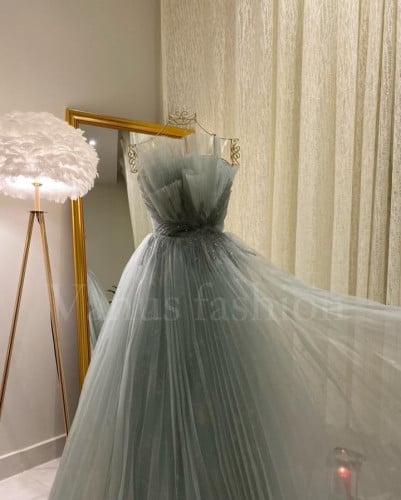 فستان سهرة طويل فاخر ( 4 الوان  ) 3449