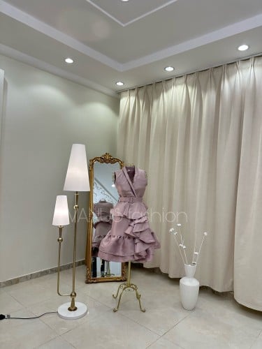 فستان سهرة ميدي ( 2 لونين ) 4105