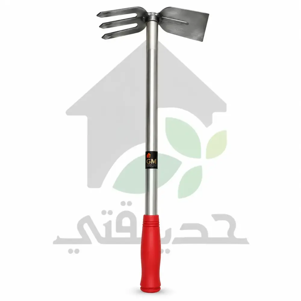 أداة حراثة وتنسيق الحدائق منكاش ومجرفة حديد 60 سم