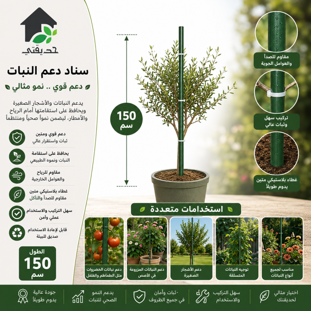 سناد لدعم النبات 150 سم