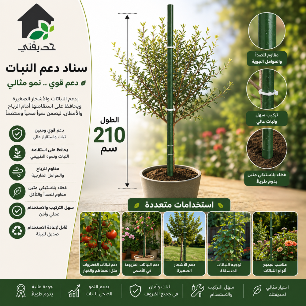 سناد لدعم النبات 210 سم