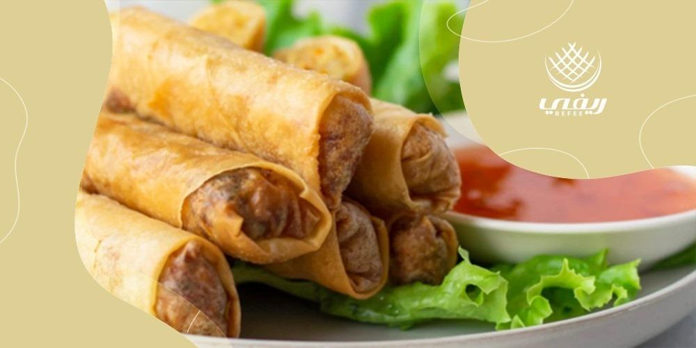 وصفة جديدة شكن بتر سبرنق رول