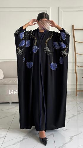 عباية كريب سبشل رسم يدوي وشك يدوي قصة بشت