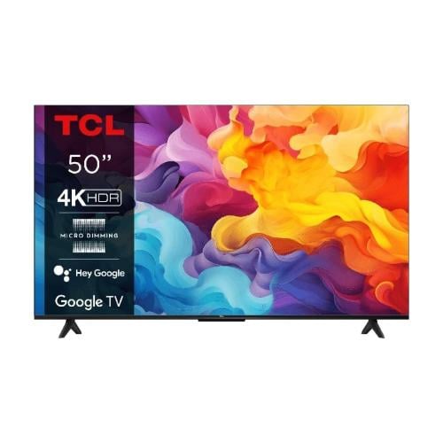 شاشة تي سي ال سمارت LED، مقاس 50 بوصة، دقة 4K UHD، كروم كاست، تحكم صوتي، دولبي فيجن - 50P61B
